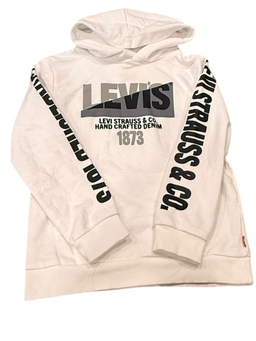 Boys Levi’s Hoodie Sweatshirt Logo Graphic Pullover Size 6